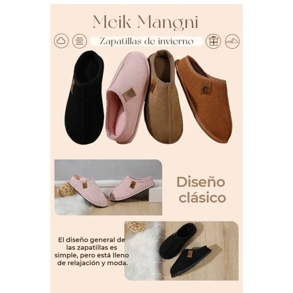 Home Slippers Unisex Memory Foam Soft Comfortable Slippers Warm Non-slip Size 8